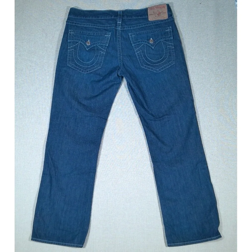 True Religion Jeans Mens Ricky Size 38 X 33 Blue 100%‎ Cotton Made In USA